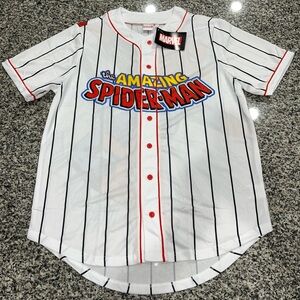 Marvel The Amazing Spider-Man Baseball Jersey sz L. New With Tags.